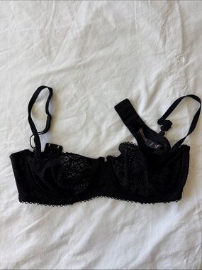 Victoria's Secret Black Lace Balconette Bra